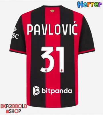 AC Milan Strahinja Pavlovic #31 Hjemmebanetrøje 2026-27 Kort ærmer AC Milan Strahinja Pavlovic #31 Hjemmebanetrøje 2026-27 Kort ærmer